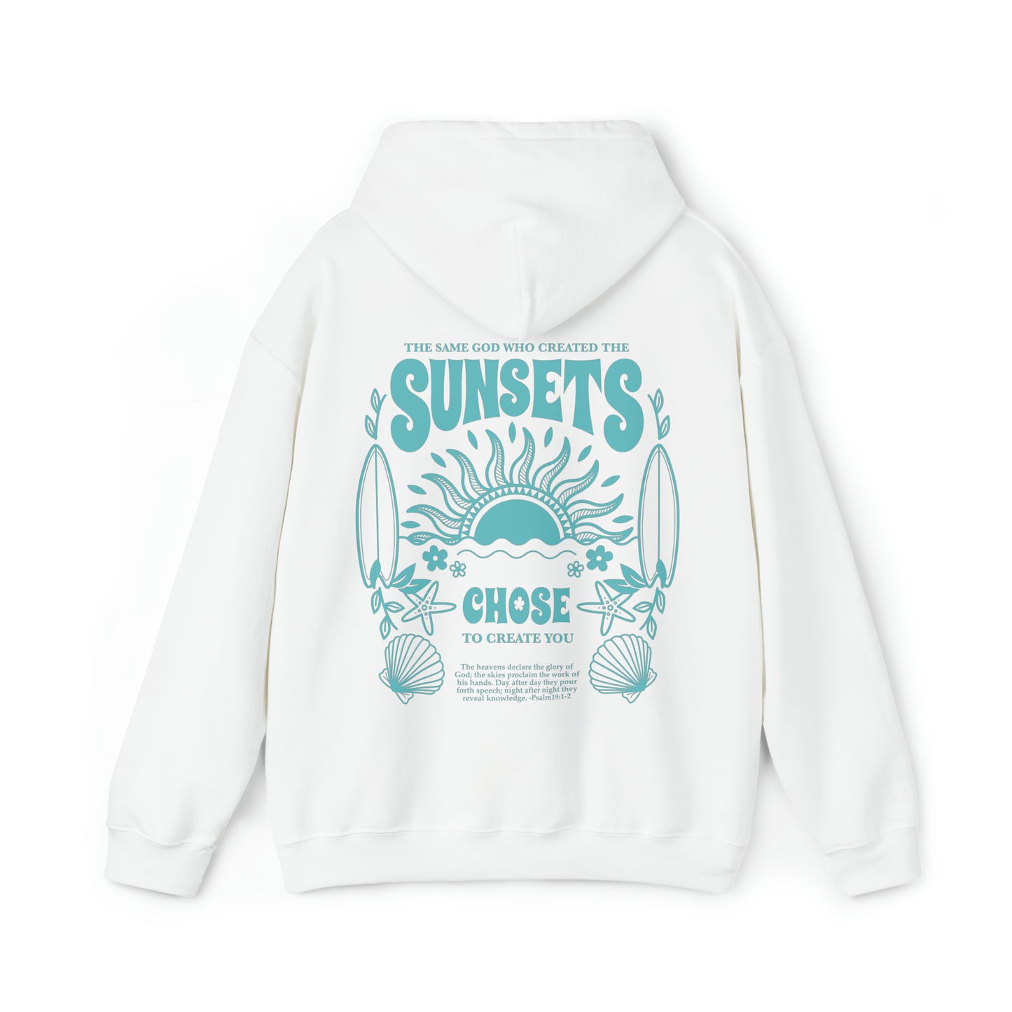 Sunsets - Hoodie - Aqua