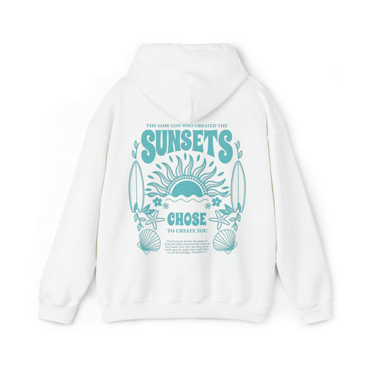 Sunsets - Hoodie - Aqua